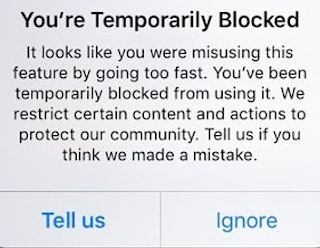 Akun instagram diblokir