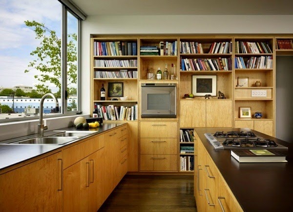 Bookshelves themselves build &#8211; House library in each room