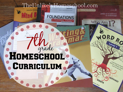 The Unlikely Homeschool: 7th Grade Homeschool Curriculum