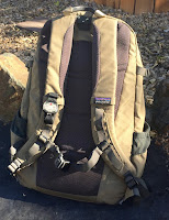 Suunto M-9 Wrist Compass on a backpack