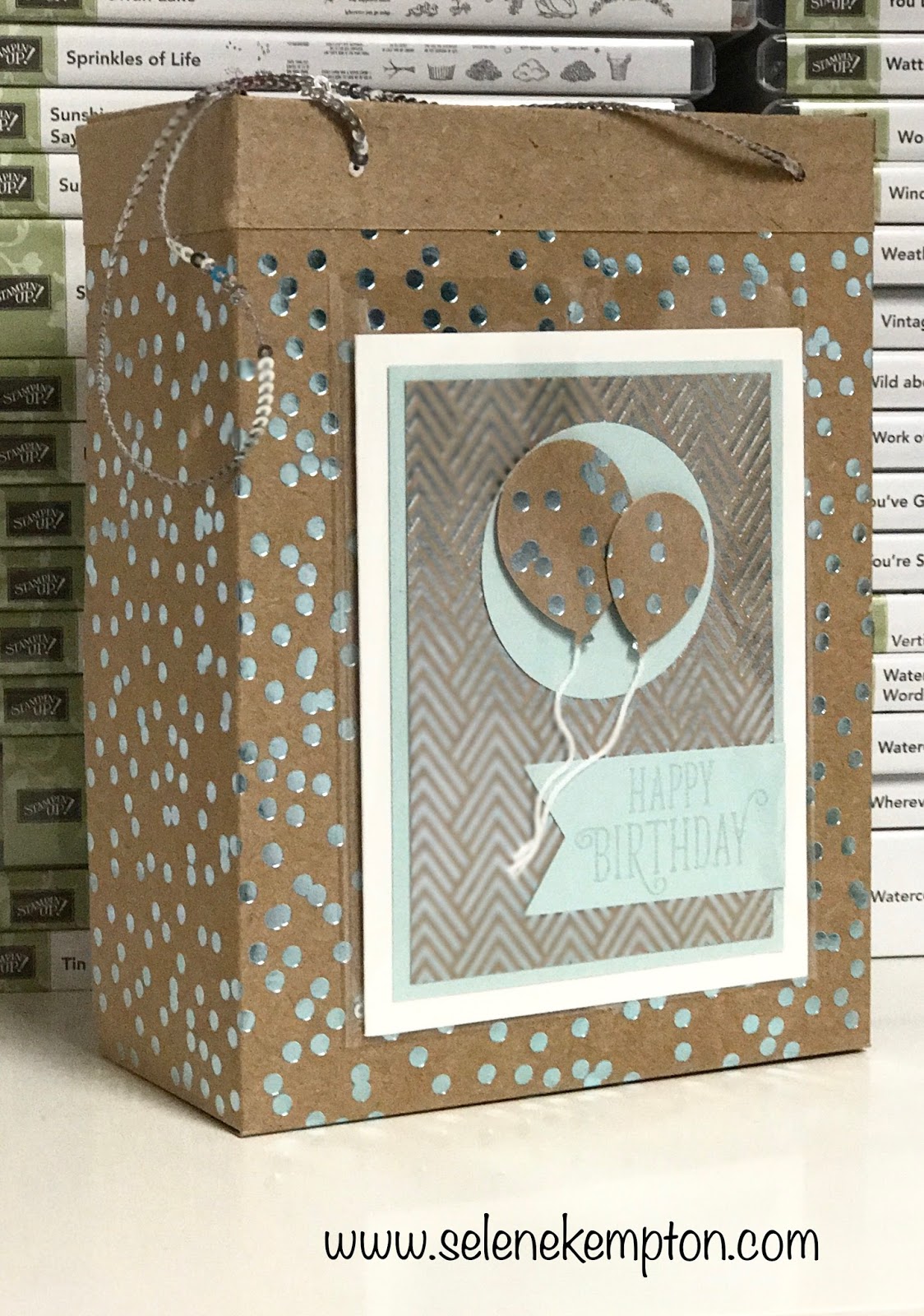 Create with Selene 8/11/17 Stampin Up Gift Bag from Designer Series
