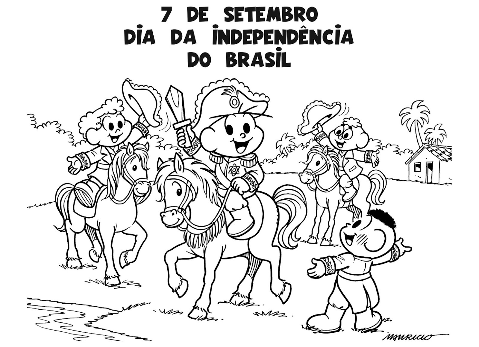 Baú da Web: Desenhos Independência do Brasil com a turma da Mônica para
