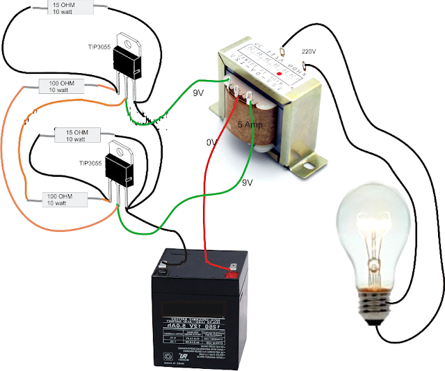 Rangkaian Sederhana Inverter DC ke AC Anti Njlimet - Cara Tekno