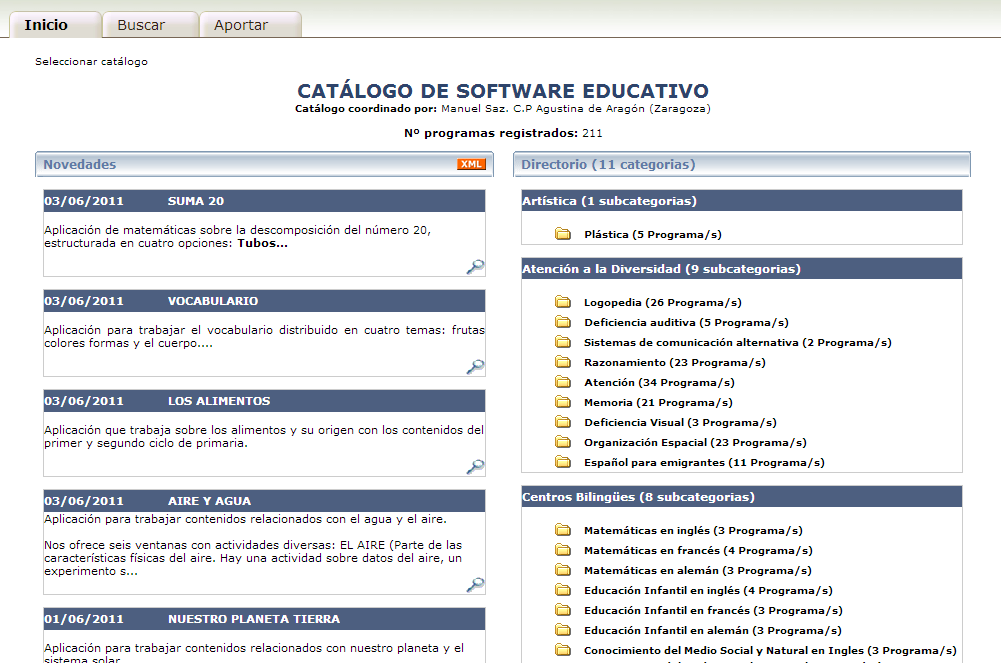 Catálogo de software