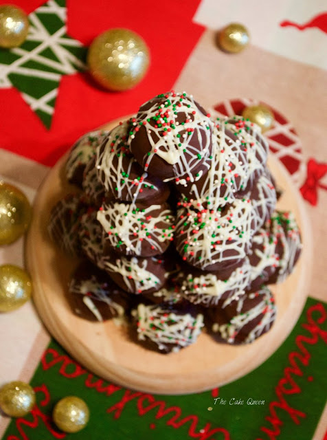 truffles-christmas-tree, raspberry-truffles