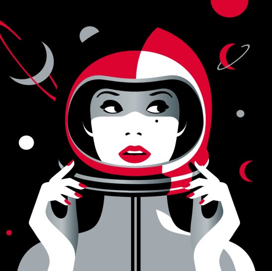 As minimalistas ilustrações com toques fashion e de pop art de Malika Favre Malika Favre ilustrações fashion minimalistas coloridas pop art espaço negativo