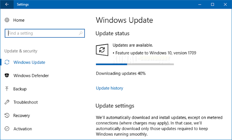 Install Windows 10 Fall Creators Update