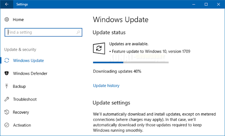 download windows 10 version 1709 update