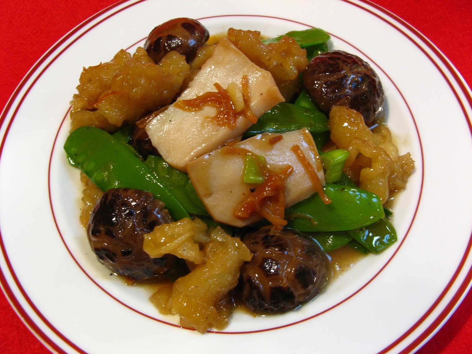 Duck Soup Easy Braised Abalone with Fish Maw and Shiitake Mushrooms