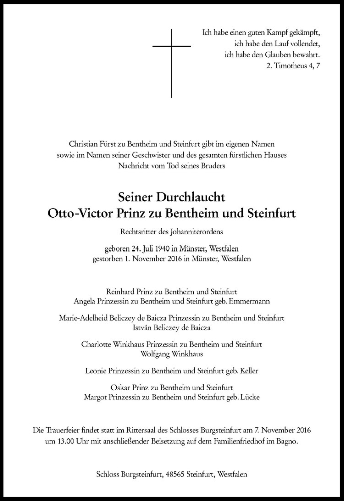 Aktuelle ausstellung der galerie française münchen Königlicher Beobachter: Otto-Victor Prinz zu Bentheim und Steinfurt