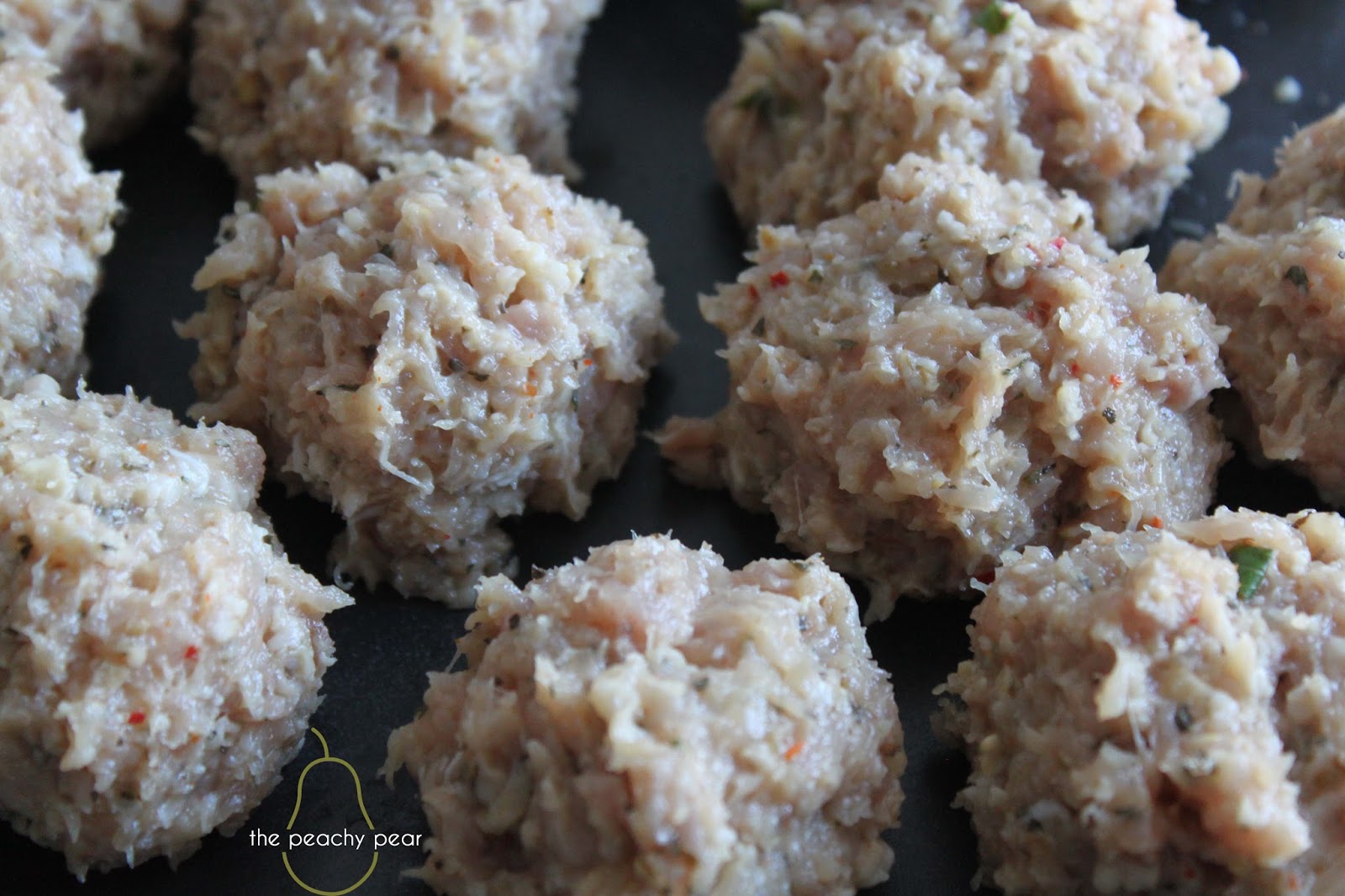 the peachy pear Homemade Turkey Meat Balls in Marinara Sauce