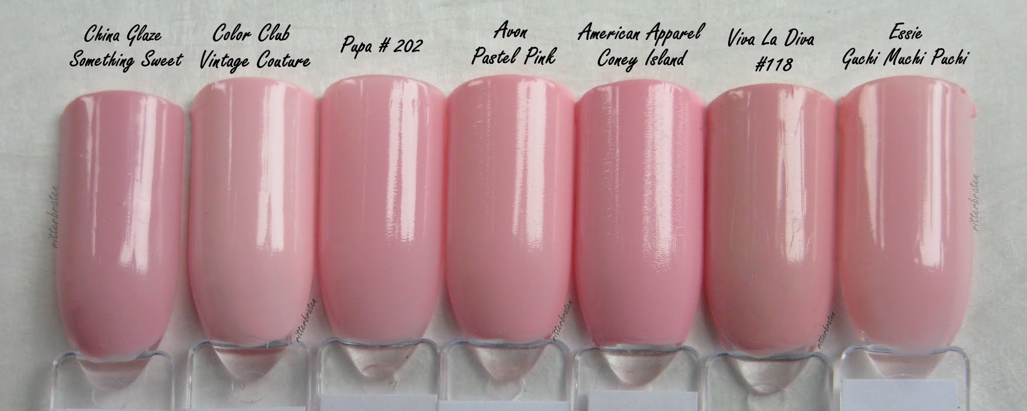 pastel pink comparison