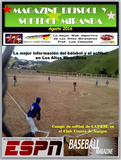 Magazine Beisbol y Softbol Miranda Agosto 2016