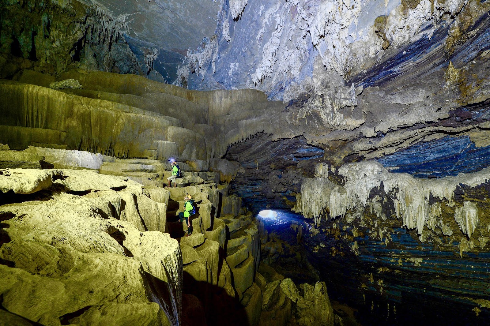 Descending into the pitch black caves of Tu Lan