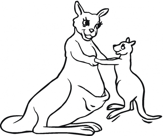 Download Free Printable Kangaroo Coloring Books For Kids Education