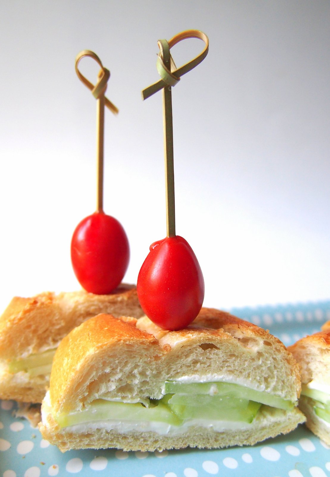 The Tiny Funnel Easy Cream Cheese & Cucumber Sandwiches