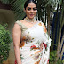 Actress Sriya Reddy Stills In White Saree At Andava Kaanom Movie Audio Launch