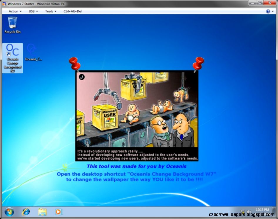 MD4URPC Windows 7 Starter How to Change the wallpaper