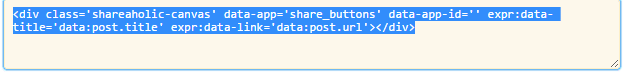 Code for sharing buttons