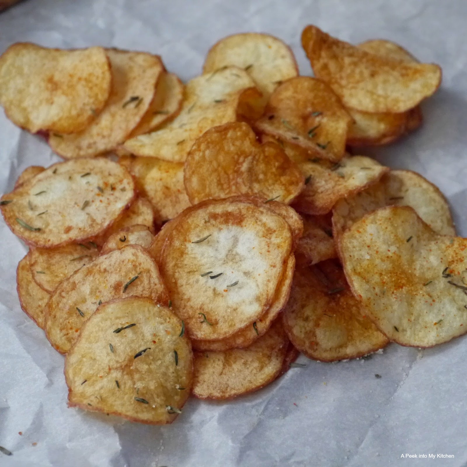 A Peek into My Kitchen Homemade Spicy Potato Chips Day 155