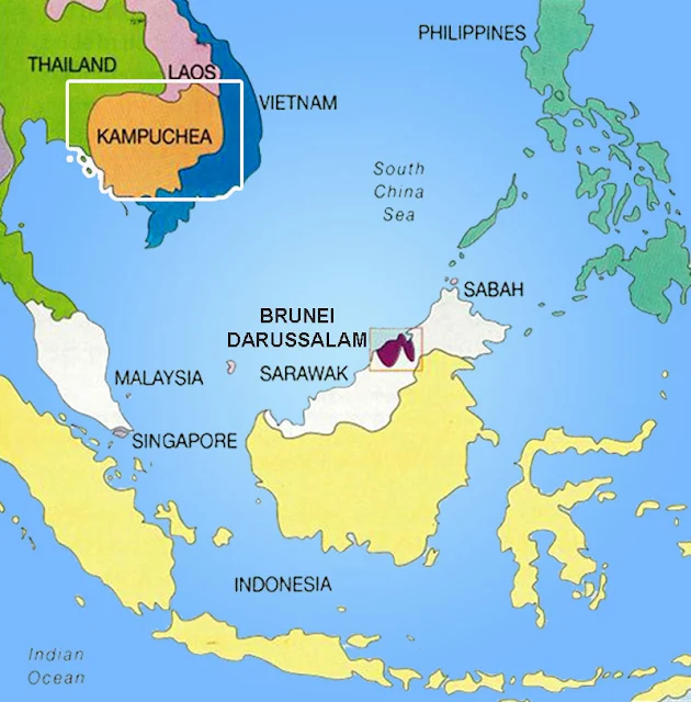 Gambar Peta letak negara Kampuchea