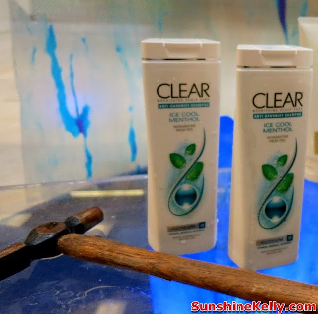 CLEAR Ice Cool Meltdown, Fahrenheit88, Kuala Lumpur, clear shampoo, clear, ice block, hammer