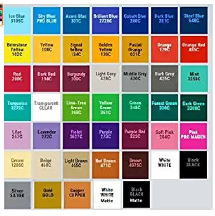 Custom Vinyl Chart Editable Vinyl Color Chart HTV Color Swatches Color Chart Vinyl Color Chart BUNDLE for Cricut and Silhouette