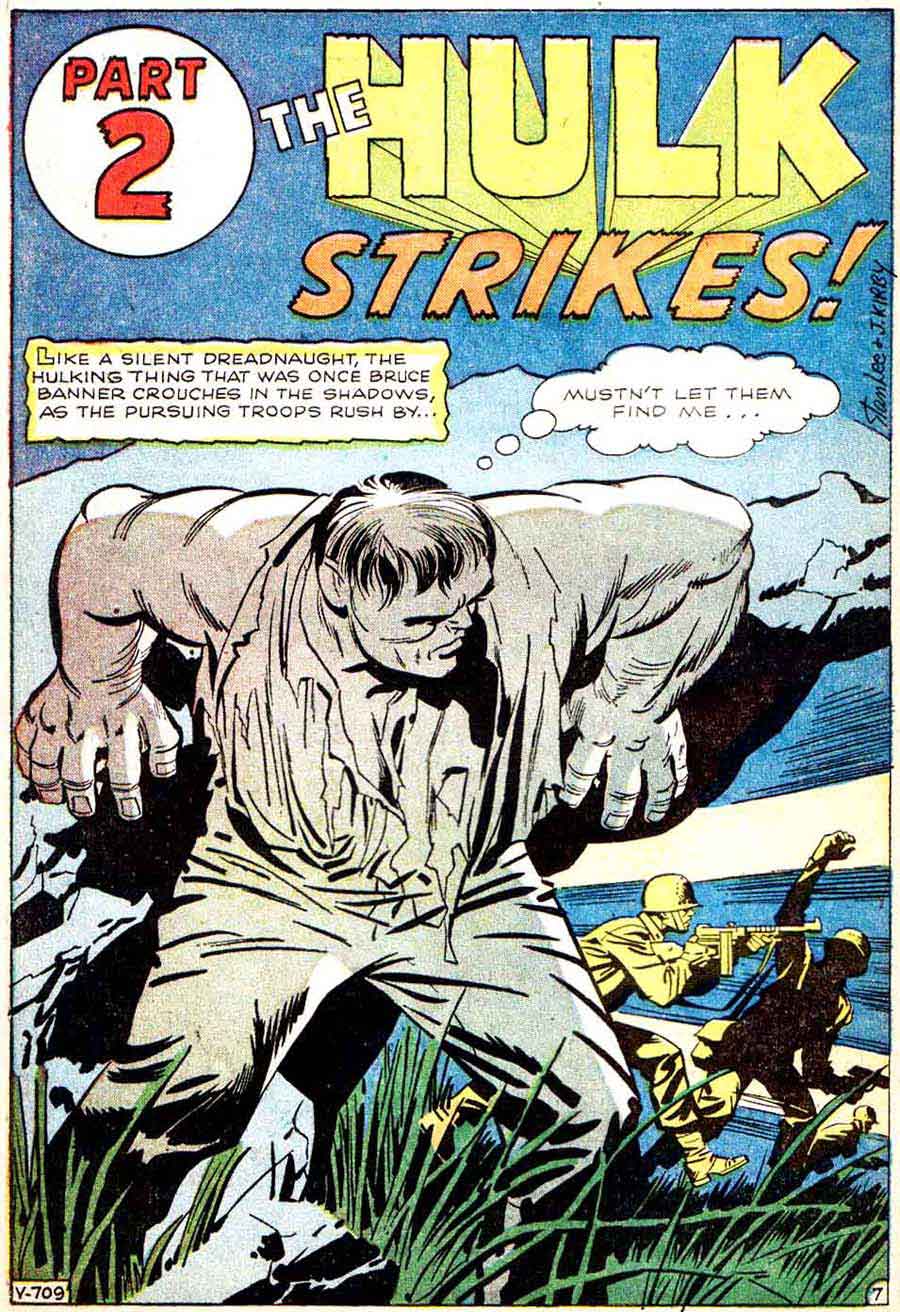 Incredible Hulk v1 #1 marvel comic book page art by Jack Kirby