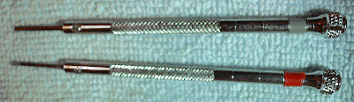 Jewelers flat head screwdrivers with set screw