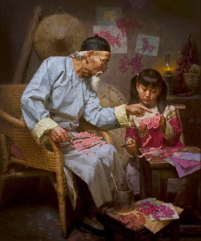 Китайский художник. Jie Wei Zhou