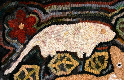 Mouse Droppings: Adaptation of French Canadian Hooked Rug