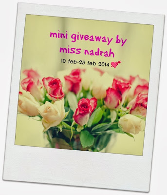 http://nadcontestandgiveaway.blogspot.com/2014/02/mini-giveaway-by-miss-nadrah.html