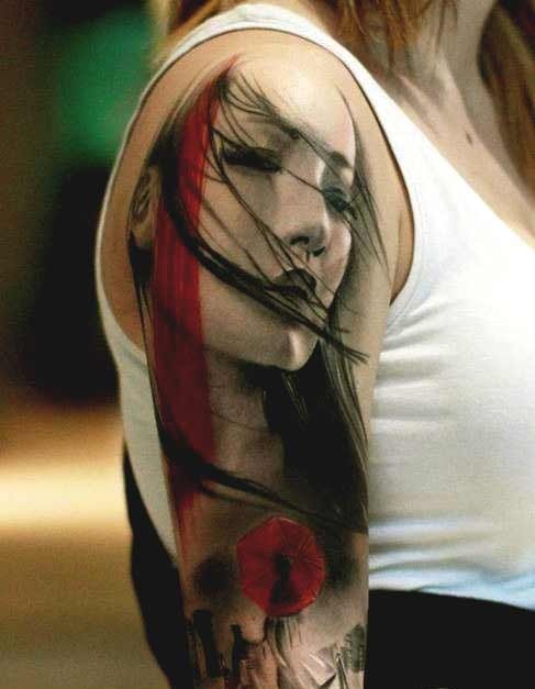 Geisha tattoo designs on arm designs for women