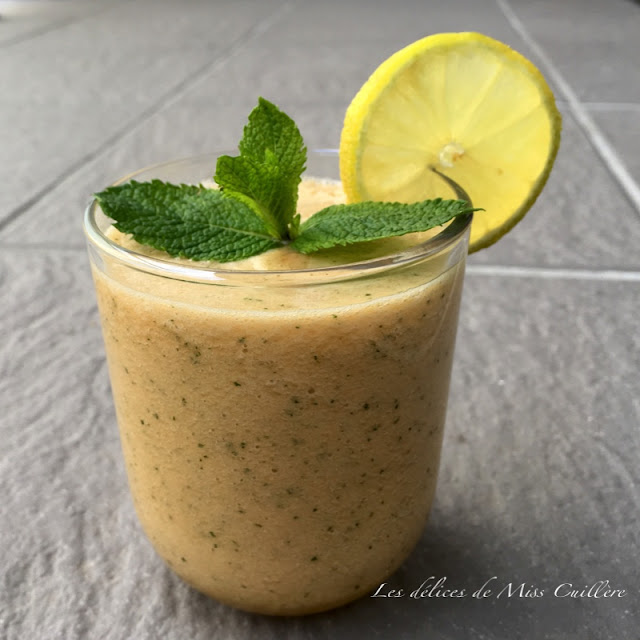 Les délices de Miss Cuillère GASPACHO DE MELON À LA MENTHE