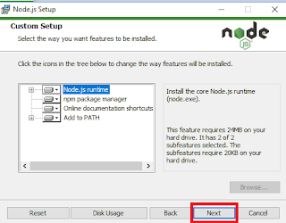 cara install nodejs di windows