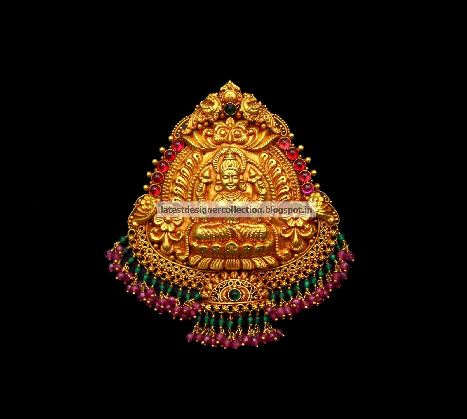 Lakshmi Pendant 22k Gold pendant Latest Indian Clothing And