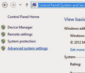 advanced system settings in windows advanced system settings in windows