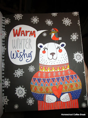 Christmas Coloring on the Virtual Refrigerator, an art link-up hosted by Homeschool Coffee Break @ kympossibleblog.blogspot.com