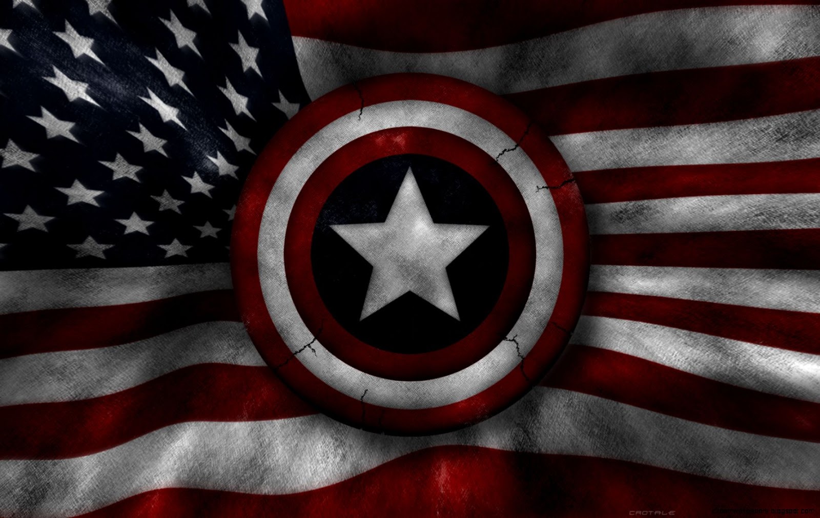 Captain America Shield Flag