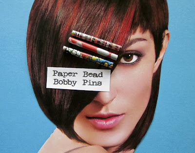 WendyLynn's Paper Whims: How to make a Paper Bead Bobby Pin - Paper craft tutorial