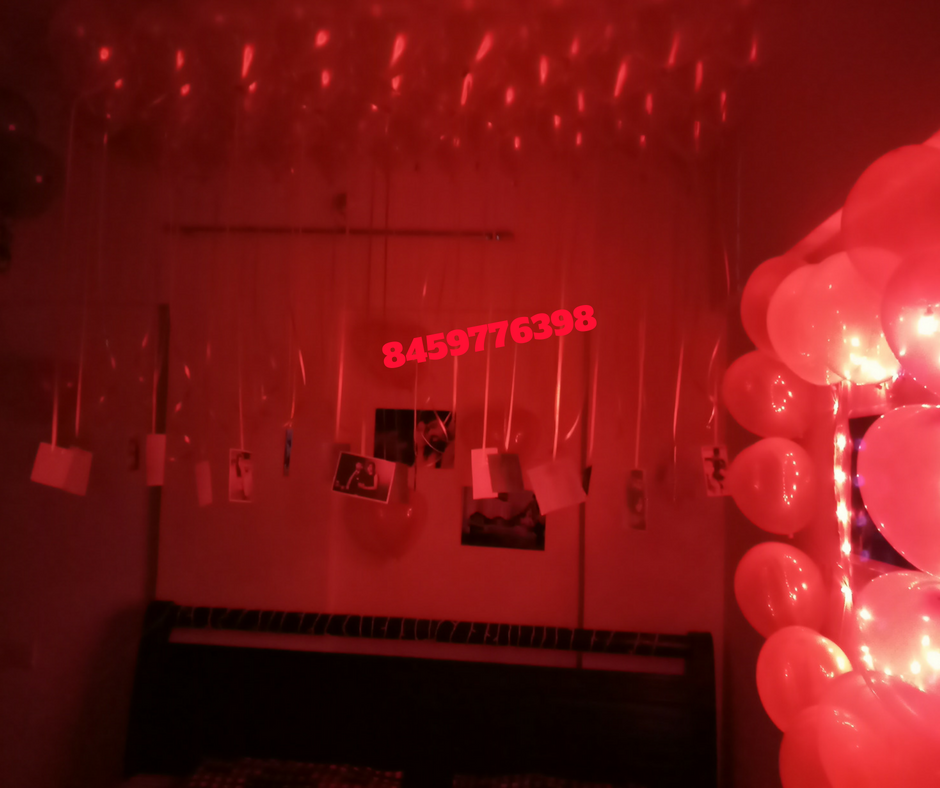 Romantic Room Decoration For Surprise Birthday Party In Pune