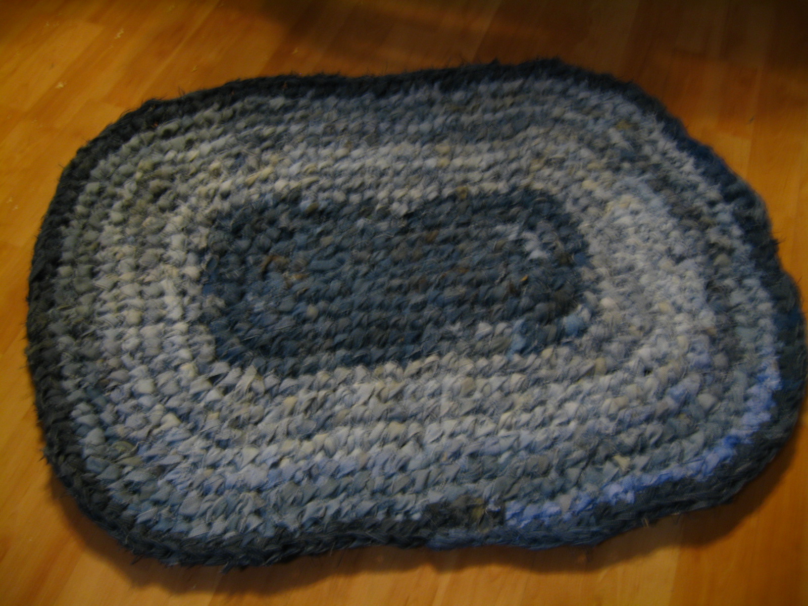 Proverbs 31 Living Denim Crocheted Rag Rug
