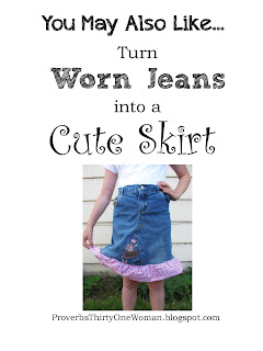 http://proverbsthirtyonewoman.blogspot.com/2013/06/turn-worn-jeans-into-cute-skirt.html#.WIKD3H3krcQ