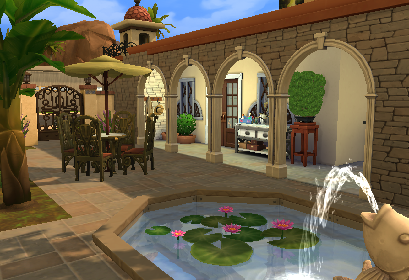 Sims 4 дом с бассейном