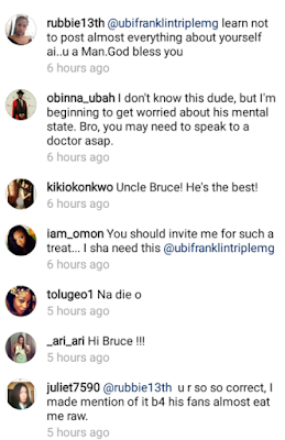 1a Ubi Franklin replies rude fans on Instagram