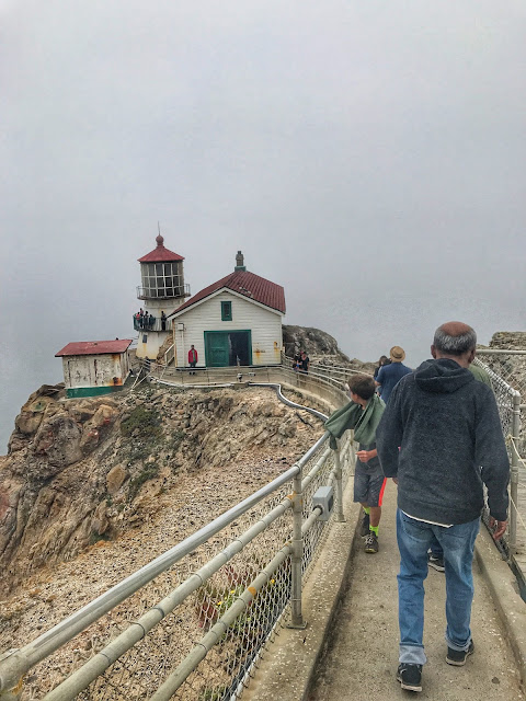 Hiking down to the Point Reyes Lighthouse