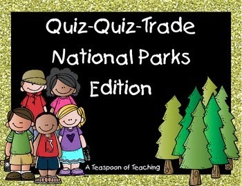 National Parks Quiz-Quiz-Trade Cards