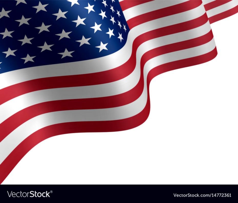 Usa flag waving in the wind Royalty Free Vector Image Usa flag waving in the wind Royalty Free Vector Image