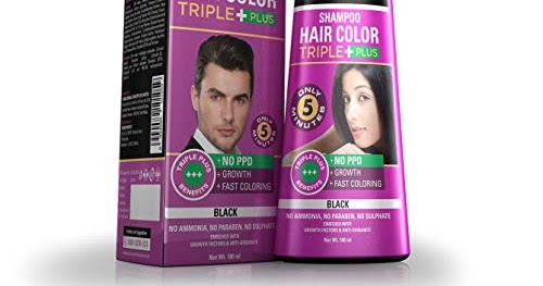 The Best Vcare Hair Color Triple Plus Shampoo Hair Color Black 180ml 2019 Hair Color Black