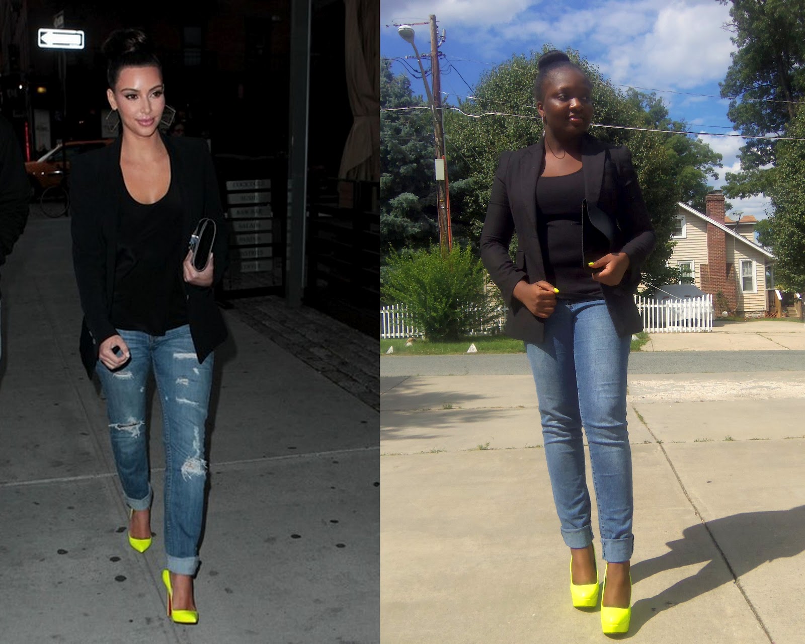 Yellow pumps outfit Clearance